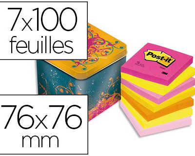 bloc-notes-3m-76x76mm-pack-avantage-7-blocs-assortis-bo-te-m-tal