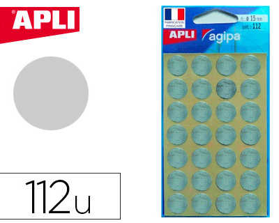 pastille-adhasive-apli-agipa-d-iametre-15mm-permanente-coloris-argent-pochette-112-unitas