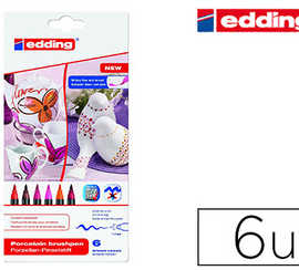 feutre-edding-porcelaine-e4200-caramique-amaillae-verre-pointe-pinceau-fine-flexible-pochette-6-coloris-froids