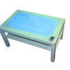TABLE ÉCLAIRAGE EN BOIS DE HÊTRE SUPERFICIE MÉTHACRYLATE BLANC ET LUMIÈRES LED 90X55X45CM TABLE ÉCLAIRAGE EN BOIS DE HÊTRE SUPERFICIE MÉTHACRYLATE BLANC ET LUMIÈRES LED 90X55X45CM