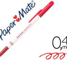 stylo-bille-paper-mate-fine-carbure-et-medium-criture-fine-0-4mm-encre-classique-bille-ind-formable-couleur-rouge