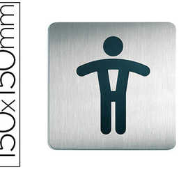 plaque-pictogramme-durable-wc-homme-carra-grand-format-acier-brossa-inoxydable-pastille-adhasive-au-dos-150x150mm