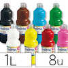 GOUACHE LIQUIDE GIOTTO PRÊTE AL'EMPLOI PIGMENTS RICHES COUVRANTE CRAMEUSE COLORIS ASSORTIS BOÎTE 8 FLACONS 1000ML GOUACHE LIQUIDE GIOTTO PRÊTE AL'EMPLOI PIGMENTS RICHES COUVRANTE CRAMEUSE COLORIS ASSORTIS BOÎTE 8 FLACONS 1000ML