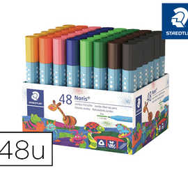 feutre-coloriage-staedtler-328-triangulaire-pointe-fine-1mm-coloris-assortis-pot-48-unit-s