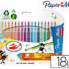 FEUTRE PAPER MATE CRÉALO ENCRE SUPER LAVABLE POINTE MOYENNE BLOQUÉE COULEURS ASSORTIES POCHETTE 18 UNITÉS FEUTRE PAPER MATE CRÉALO ENCRE SUPER LAVABLE POINTE MOYENNE BLOQUÉE COULEURS ASSORTIES POCHETTE 18 UNITÉS