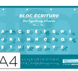 bloc-clairefontaine-criture-calligraphie-a4-l-italienne-90g-160-pages-dl-3mm-interlignes-verticales