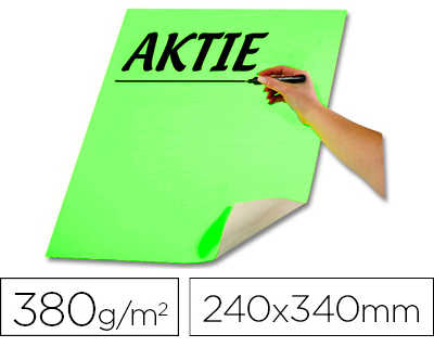 papier-carton-folia-affiche-380g-240x340mm-coloris-vert-fluorescent-bloc-50-unit-s