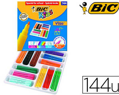 feutre-bic-kids-visa-coloriage-encre-lavable-pointe-bloquae-ultra-rasistante-coffret-scolaire-144-unitas