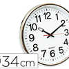 HORLOGE Q-CONNECT MURALE PLAST IQUE DESIGN ACTUEL NUMAROS NOIRS FOND BLANC 1 PILE AA NON FOURNIE DIAMETRE 35CM CHROMA HORLOGE Q-CONNECT MURALE PLAST IQUE DESIGN ACTUEL NUMAROS NOIRS FOND BLANC 1 PILE AA NON FOURNIE DIAMETRE 35CM CHROMA