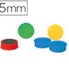 AIMANT SAFETOOL ROND DIAMÈTRE 25MM COLORIS ASSORTIS BLISTER 5 UNITÉS