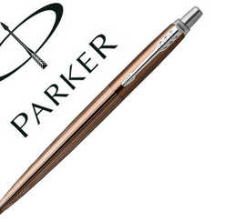 stylo-bille-parker-jotter-premium-downtown-brown-pinstripe-attributs-chrom-s