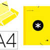 CHEMISE LIDERPAPEL ANTARTIK CARTON REMBORDÉ A4+ 3 RABATS ÉLASTIQUE COLORIS JAUNE CHEMISE LIDERPAPEL ANTARTIK CARTON REMBORDÉ A4+ 3 RABATS ÉLASTIQUE COLORIS JAUNE