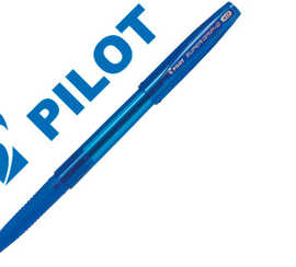 stylo-bille-pilot-super-grip-g-cap-pointe-extra-large-coloris-bleu