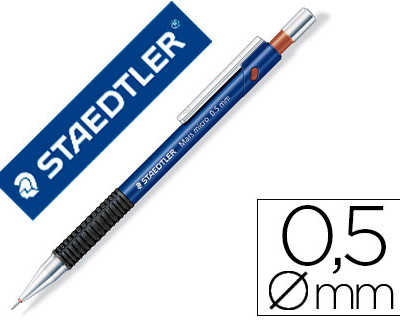 porte-mine-staedtler-mars-micr-o-0-5mm-embout-et-agrafe-matalliques-grip-caoutchouc-amortisseur-mine