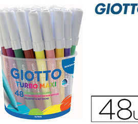feutre-coloriage-giotto-turbo-maxi-ultra-lavable-testa-dermatologiquement-pointe-bloquae-pot-48-unitas