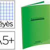 CAHIER PIQUA CONQUARANT CLASSI QUE COUVERTURE POLYPROPYLENE RIGIDE TRANSPARENTE A5+ 17X22CM 32 PAGES 90G SAYES VERT