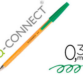 stylo-bille-q-connect-criture-fine-0-3mm-encre-classique-bille-ind-formable-capuchon-encre-couleur-vert