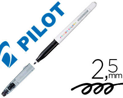 stylo-feutre-pilot-frixion-col-ors-dessin-effacable-pointe-fibre-rasistante-2-5mm-noir