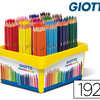 CRAYON COULEUR GIOTTO STILNOVO MINE 3.3MM BOIS DE CÈDRE COLORIS ASSORTIS BOÎTE PLASTIQUE COFFRET SCOLAIRE 192U