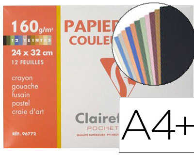 papier-dessin-clairefontaine-c-ouleur-travaux-de-dacoupage-gouache-pastel-160g-a4-coloris-pastel-pochette-12f