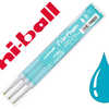 RECHARGE ROLLER UNIBALL FANTHOM THERMOSENSIBLE POINTE 0.7MM ÉCRIRE GOMMER RÉÉCRIRE ENCRE GEL BLEU TURQUOISE SET 3 UNITÉS