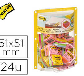 bloc-notes-post-it-cube-mini-51x51mm-400f-plaisir-nergie-pr-sentoir-maxi-bulle-24-unit-s