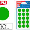 PASTILLE ADHASIVE APLI AGIPA D IAMETRE 19MM PERMANENTE COLORIS VERT POCHETTE 90 UNITAS PASTILLE ADHASIVE APLI AGIPA D IAMETRE 19MM PERMANENTE COLORIS VERT POCHETTE 90 UNITAS