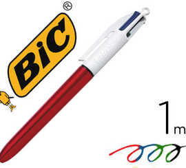 stylo-bille-bic-4-couleurs-shi-ne-pointe-1mm-acriture-moyenne-corps-rouge-matallisa-brillant