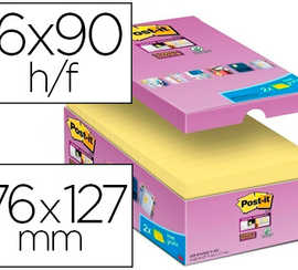 bloc-notes-post-it-super-stick-y-76x127mm-repositionnables-adhasif-renforca-90f-bloc-coloris-jaune-16-blocs-2-offerts