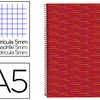 CAHIER SPIRALE LIDERPAPEL MULTILIDER A5 14,8X21CM 280P 80G/M2 QUADRILLAGE 5MM MICROPERFORÉ 4 TROUS COIL-LOCK ROUGE CAHIER SPIRALE LIDERPAPEL MULTILIDER A5 14,8X21CM 280P 80G/M2 QUADRILLAGE 5MM MICROPERFORÉ 4 TROUS COIL-LOCK ROUGE