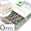 TROMBONE Q-CONNECT BOUT ROND 50MM COLORIS RAYÉS BOÎTE PLASTIQUE 30 UNITÉS TROMBONE Q-CONNECT BOUT ROND 50MM COLORIS RAYÉS BOÎTE PLASTIQUE 30 UNITÉS
