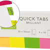 MARQUE-PAGES Q-CONNECT 20X50MM 200F REPOSITIONNABLE COLORIS FLUORESCENTS POCHETTE 4 BLOCS 50F