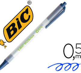 stylo-bille-bic-acolutions-cli-c-stic-recycla-acriture-moyenne-0-5mm-encre-douce-ratractable-coloris-bleu