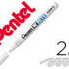 MARQUEUR PENTEL PEINTURE POINT E CONIQUE FINE TRAIT 2MM INDALABILE OPAQUE TOUS USAGES TOUS MATARIAUX COLORIS BLANC