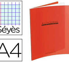 cahier-piqua-conquarant-classi-que-couverture-polypropylene-rigide-transparente-a4-21x29-7cm-96-pages-90g-sayes-rouge