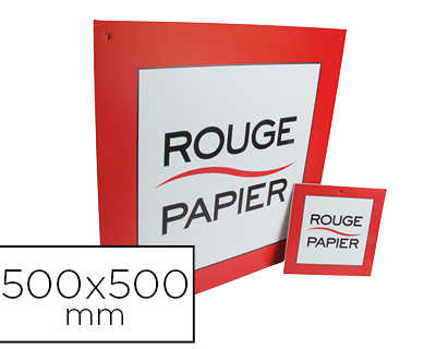 affiche-rouge-papier-en-carton-plume-500x500mm