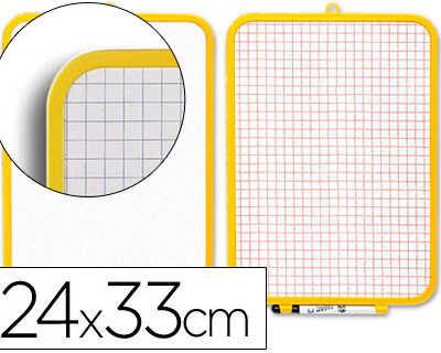 tableau-mini-ardoise-magnatiqu-e-double-face-feutre-brosse-inclus-2-faces-quadrillae-unie-24x33cm