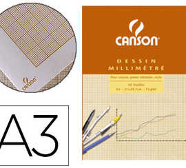 bloc-papier-millimatra-canson-opaque-lisse-rasistant-90g-a3-297x420mm-coloris-bistre-50f