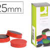 AIMANT Q-CONNECT RECOUVERT PLASTIQUE RIGIDE 25MM TOUTES SURFACES MÉTALLIQUES COLORIS ROUGE BLISTER AIMANT Q-CONNECT RECOUVERT PLASTIQUE RIGIDE 25MM TOUTES SURFACES MÉTALLIQUES COLORIS ROUGE BLISTER