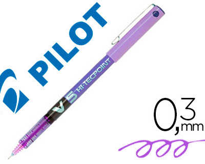 stylo-pilot-v5-acriture-fine-0-3mm-clip-matal-encre-liquide-niveau-visible-pointe-indaformable-coloris-violet
