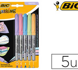 marqueur-bic-marking-point-ogive-trace-1-8mm-permanent-encre-base-alcool-coloris-assortis-blister-5u