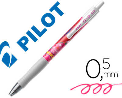stylo-bille-pilot-g2-7-mika-dition-limit-e-bouche-criture-moyenne-encre-gel-r-tractable-corps-translucide-rose