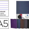 CAHIER BROCHA OXFORD SIGNATURE COUVERTURE POLYURATHANE A5 14,8X21CM 160 PAGES 90G LIGNA 6MM COLORIS CLASSIQUES ASSORTIS