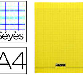 cahier-piqua-clairefontaine-co-uverture-polypropylene-transparente-a4-21x29-7cm-96-pages-90g-sayes-coloris-jaune