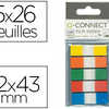 MARQUE-PAGES Q-CONNECT MINI KI T POCHE 12X44MM 130F COLORIS ASSORTIS BLEU ROUGE JAUNE VERT ORANGE LOT 5X26 UNITAS MARQUE-PAGES Q-CONNECT MINI KI T POCHE 12X44MM 130F COLORIS ASSORTIS BLEU ROUGE JAUNE VERT ORANGE LOT 5X26 UNITAS