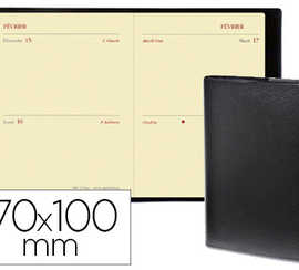 agenda-quo-vadis-semainier-impala-mini-2-days-70x100mm-coloris-noir