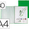 PROTÈGE-DOCUMENTS LIDERPAPEL POLYPROPYLÈNE COUVERTURE RIGIDE SPIRALE 80 POCHETTES FIXES A4 210X297MM COLORIS VERT PROTÈGE-DOCUMENTS LIDERPAPEL POLYPROPYLÈNE COUVERTURE RIGIDE SPIRALE 80 POCHETTES FIXES A4 210X297MM COLORIS VERT
