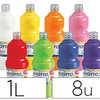 GOUACHE LIQUIDE GIOTTO PRÊTE AL'EMPLOI PIGMENTS RICHES COUVRANTE CRAMEUSE COLORIS ASSORTIS BOÎTE 8 FLACONS 1000ML GOUACHE LIQUIDE GIOTTO PRÊTE AL'EMPLOI PIGMENTS RICHES COUVRANTE CRAMEUSE COLORIS ASSORTIS BOÎTE 8 FLACONS 1000ML