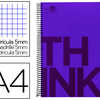 CAHIER SPIRALE LIDERPAPEL SÉRI E THINK A4 210X297MM 140F 80G/M2 5X5 4 TROUS COIL-LOCK BANDES 5 COULEURS COLORIS VIOLET CAHIER SPIRALE LIDERPAPEL SÉRI E THINK A4 210X297MM 140F 80G/M2 5X5 4 TROUS COIL-LOCK BANDES 5 COULEURS COLORIS VIOLET