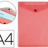 POCHETTE ENVELOPPE POLYPROPYLÈ NE LIDERPAPEL VERTICALE FERMETURE BOUTON A4 210X297MM 180 MICRONS TRANSPARENT ROUGE POCHETTE ENVELOPPE POLYPROPYLÈ NE LIDERPAPEL VERTICALE FERMETURE BOUTON A4 210X297MM 180 MICRONS TRANSPARENT ROUGE